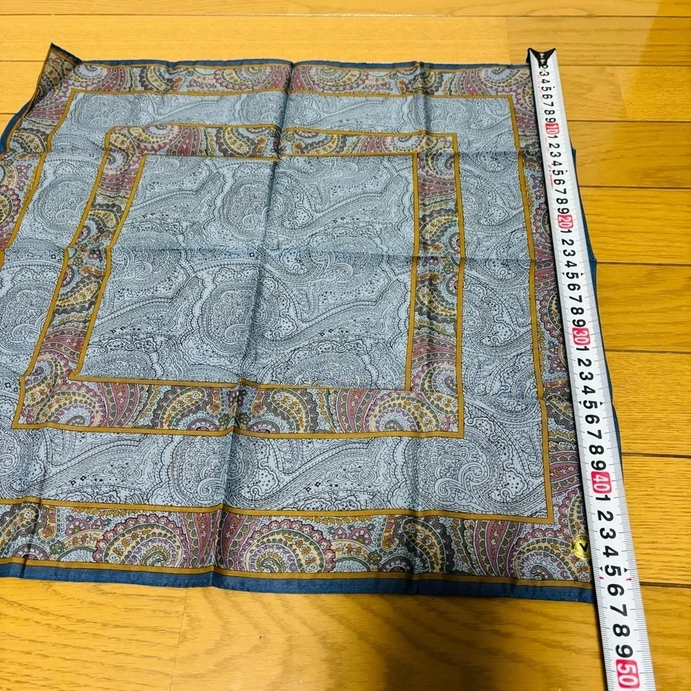 Giovanni Valentino Paisley Patterned Cotton Handkerchief/Bandana Scarf 47cm